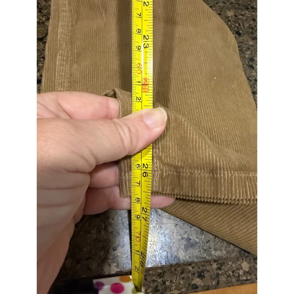 Vineyard Vines Boys Tan Corduroy Pants Size 12 Khaki Straight Leg Whale Logo‎